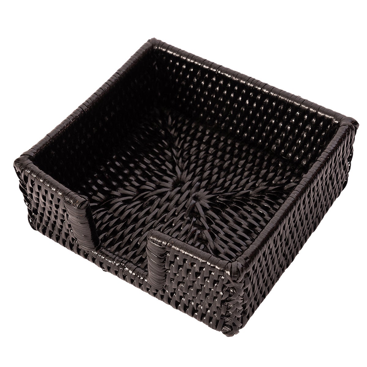 Artifacts Trading Company Rattan Cocktail Napkin Holder Tudor Black